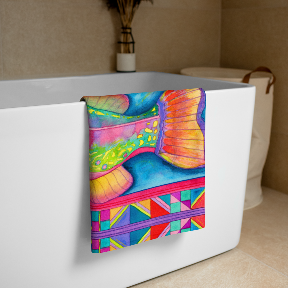 Rainbow Trout -  Large Beach Towel